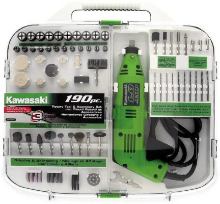 Kawasaki 840589 190-Piece Rotary Tool Kit