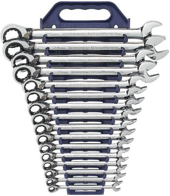 GearWrench 9602 16-Piece Reversible Combination Ratcheting Wrench Set