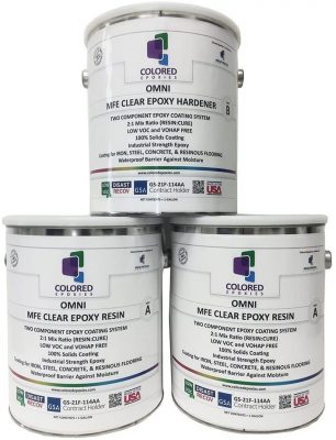 Colored Epoxies Clear Epoxy Resin Coating 3 Gallon Kit