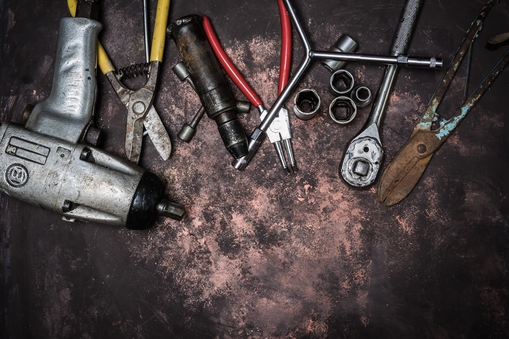 impact wrench and other tools on table