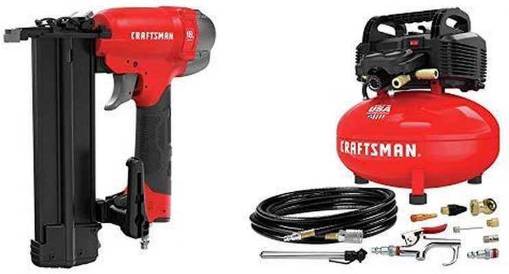 Craftsman 18 Gauge Finish Nailer with Air Compressor