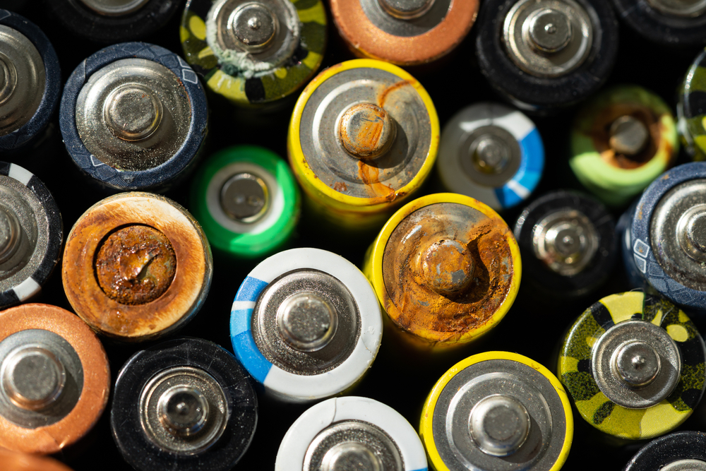 Corroded alkaline batteries