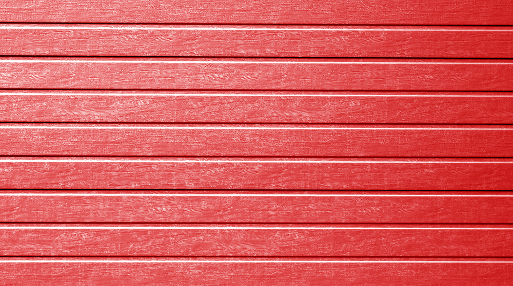 Red painted vinyl siding