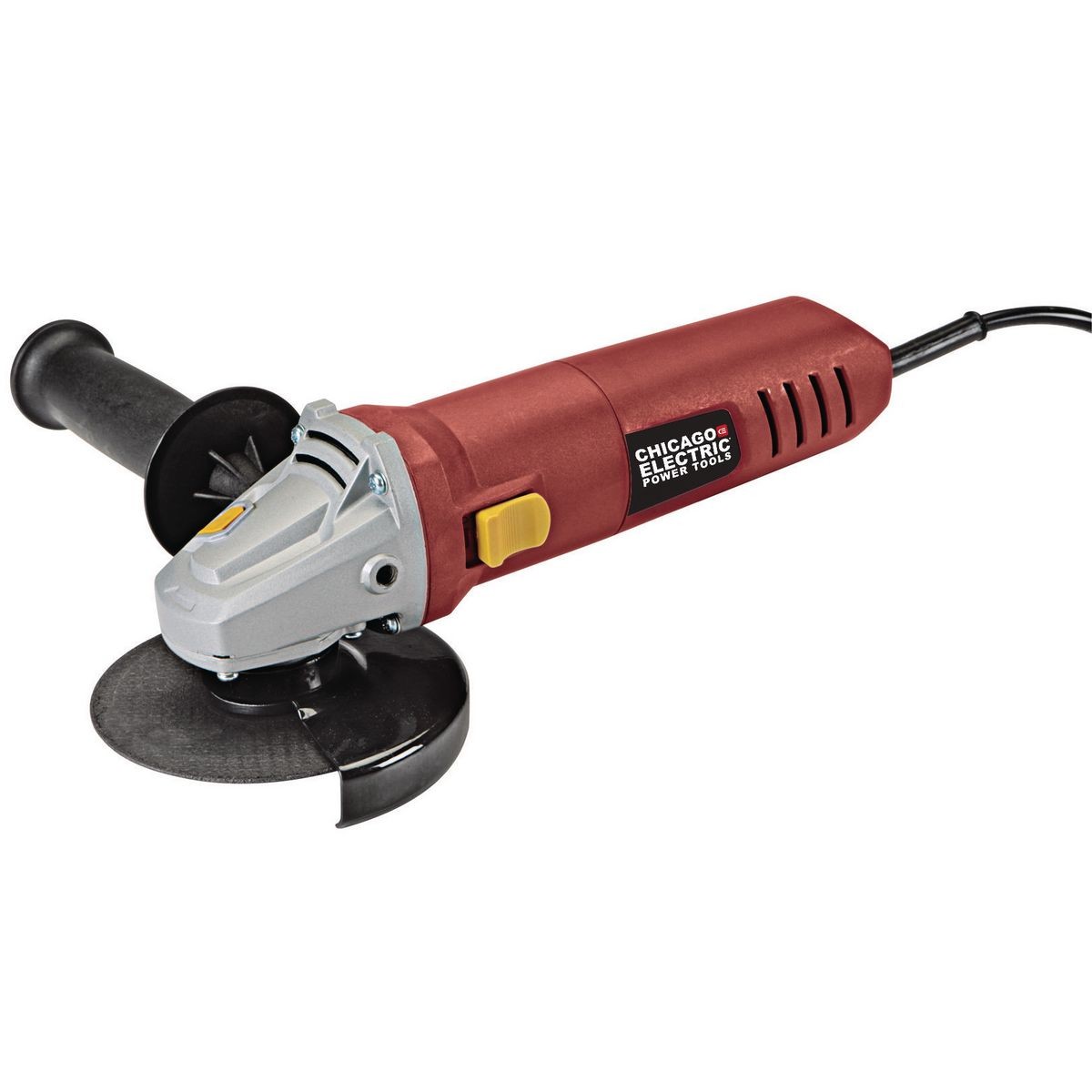 angle grinder with metal cutoff disc