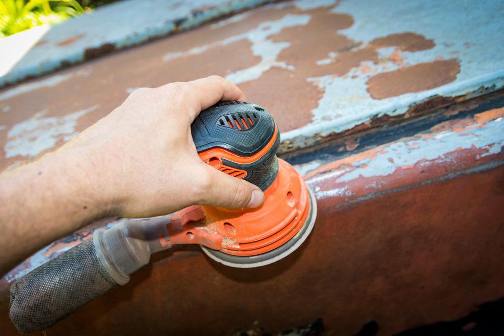 removing rust from metal door