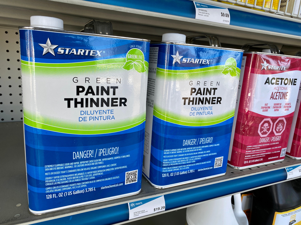 Paint thinner can damage the plastic