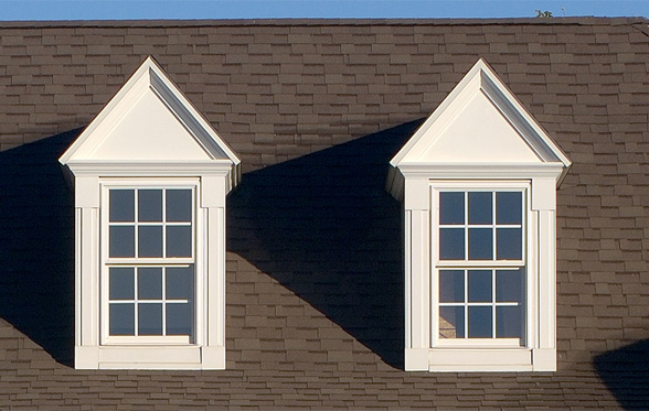 Pedimented dormer windows