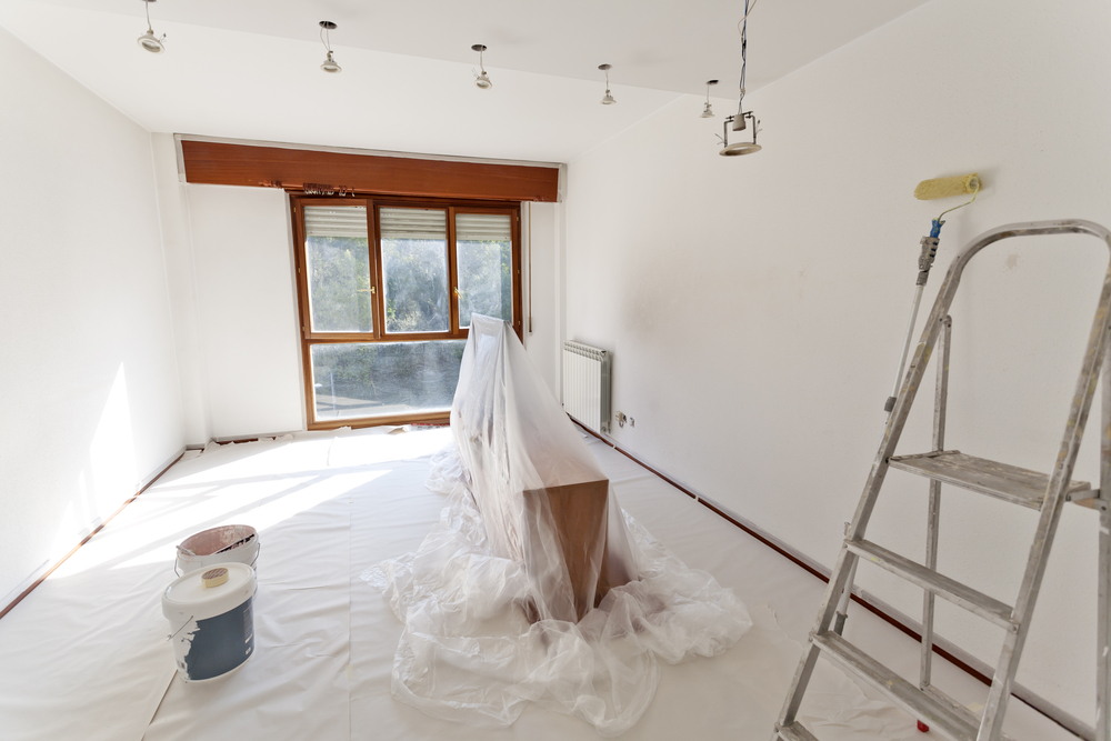 Preparing a room for painting