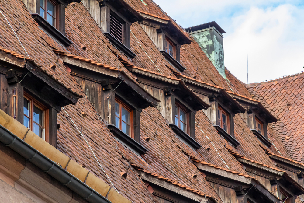 Row of shed dormer windows