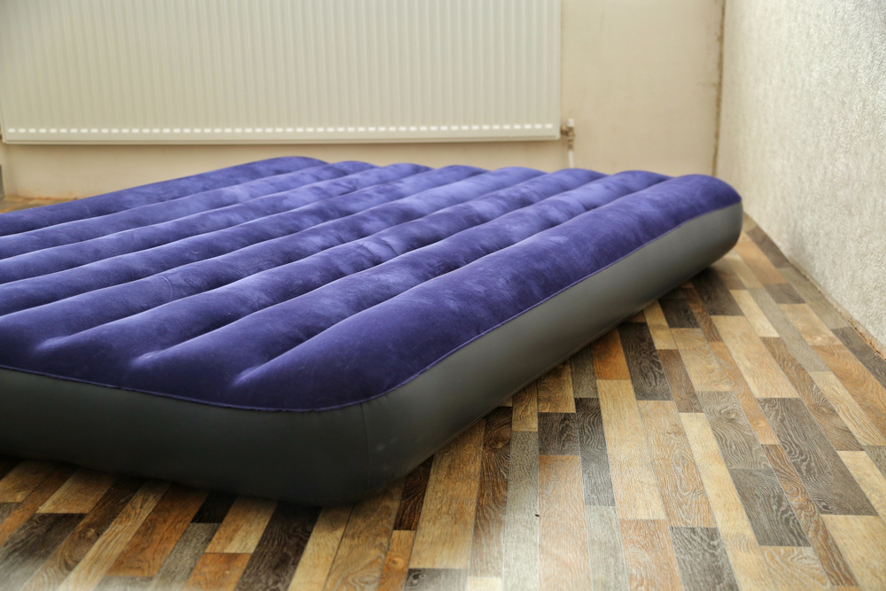 An Inflated Mattress On The Floor 