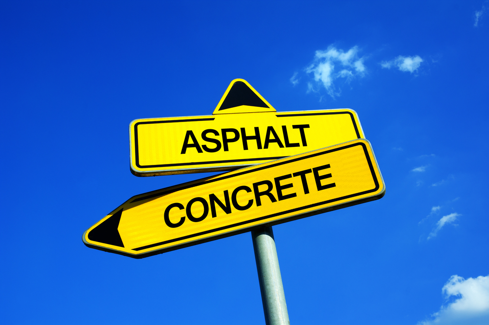 asphalt or concrete sign