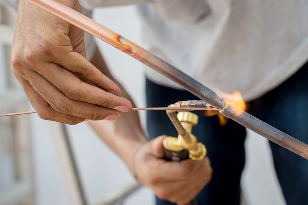 soldering copper pipe