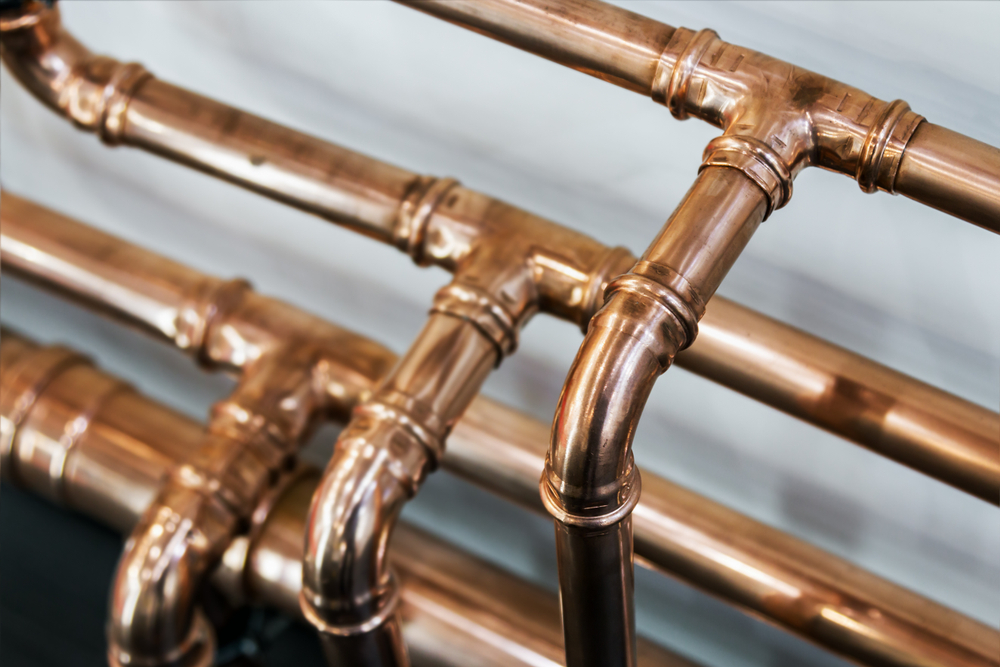 copper plumbing and fittings