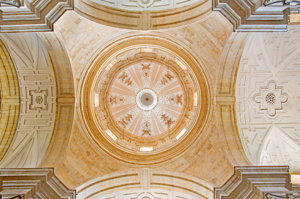 domed ceiling in church