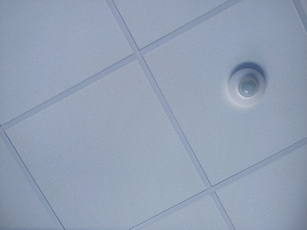 dropped ceiling in an office