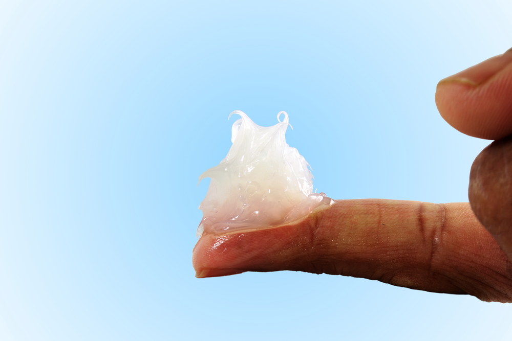 petroleum jelly piled up on a finger