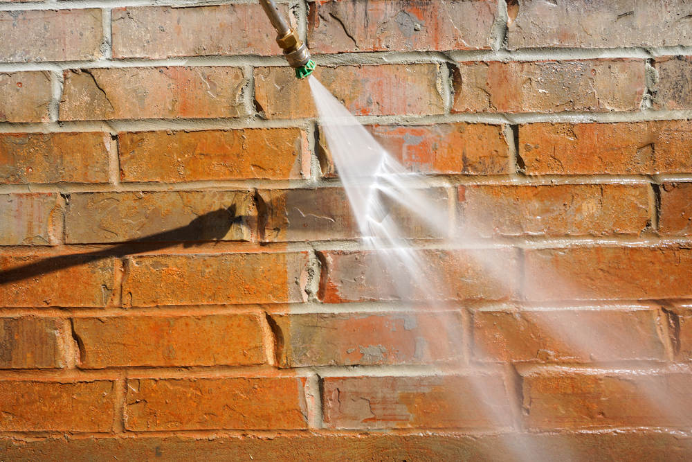 power washing bricks