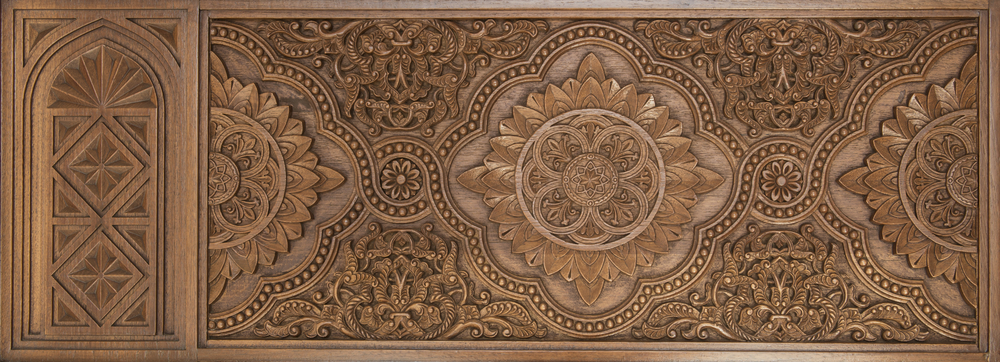 Chip and relief carved panel