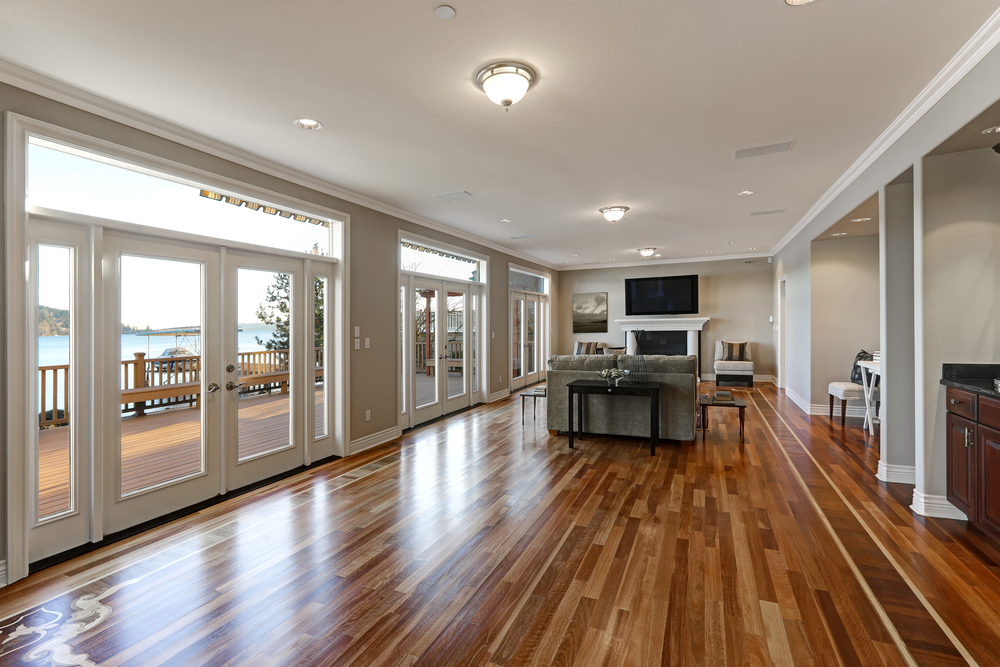 hardwood floor inside home