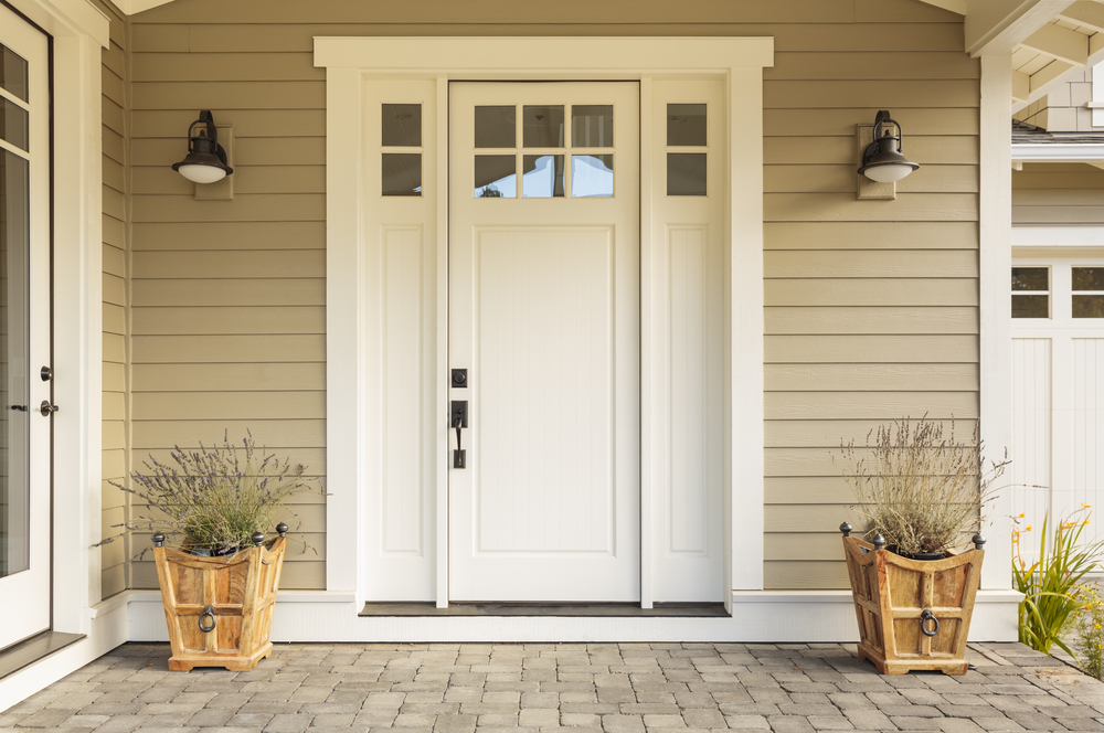 a white exterior door